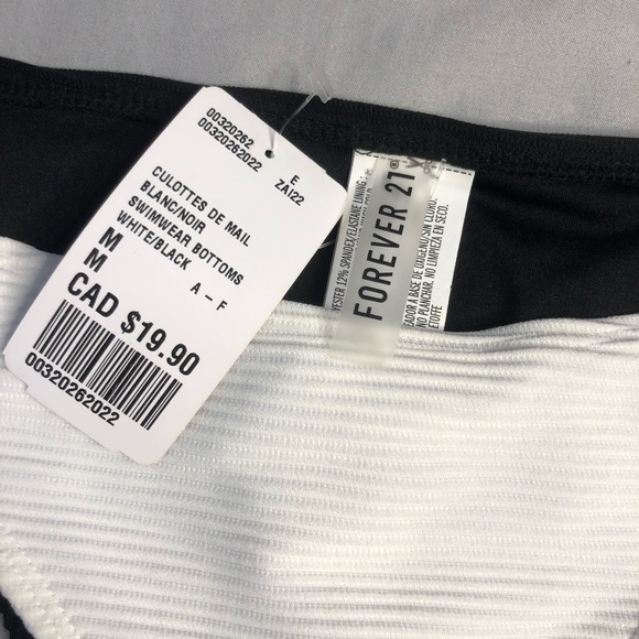 Brand New Black and White Ribbed Bikini Bottoms - Picture 3 of 3